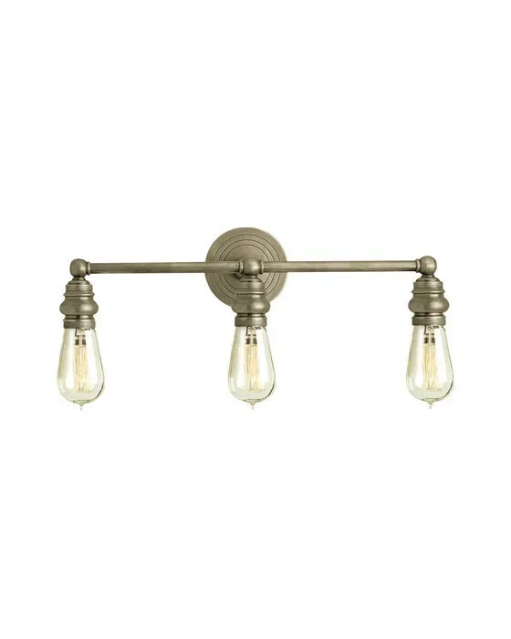 Boston Functional Triple Light Antique Nickel