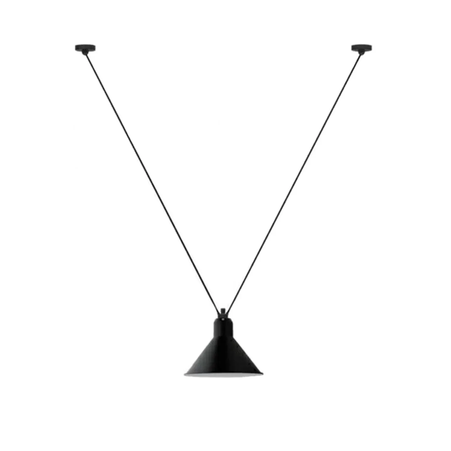 323 L Pendelleuchte Konisch Schwarz - Lampe Gras - Wohnzimmer - Metall