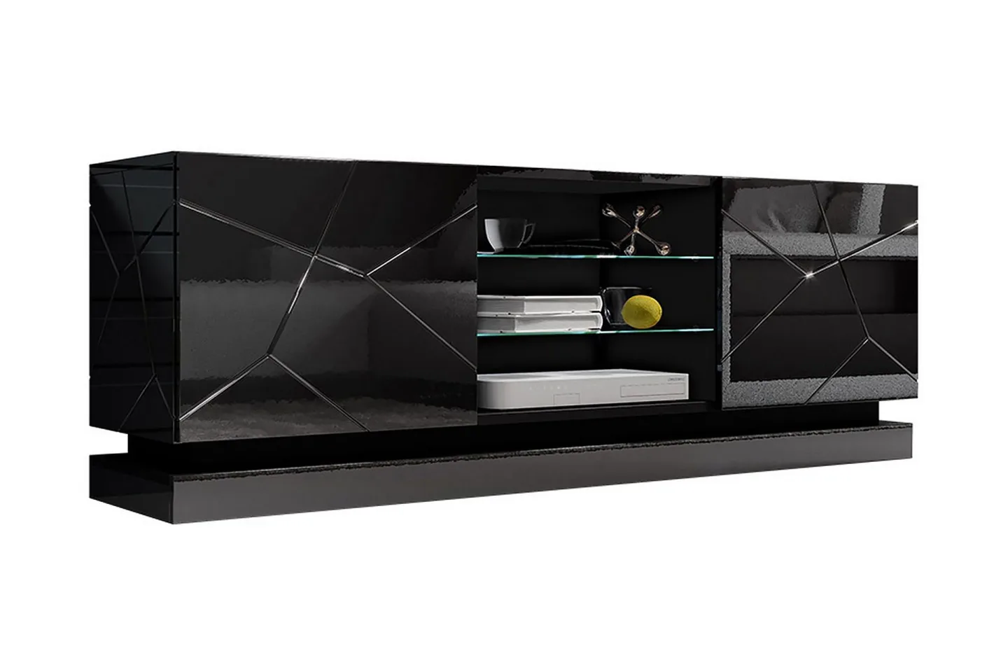 Qiu Tv-bänk 160 cm - Svart