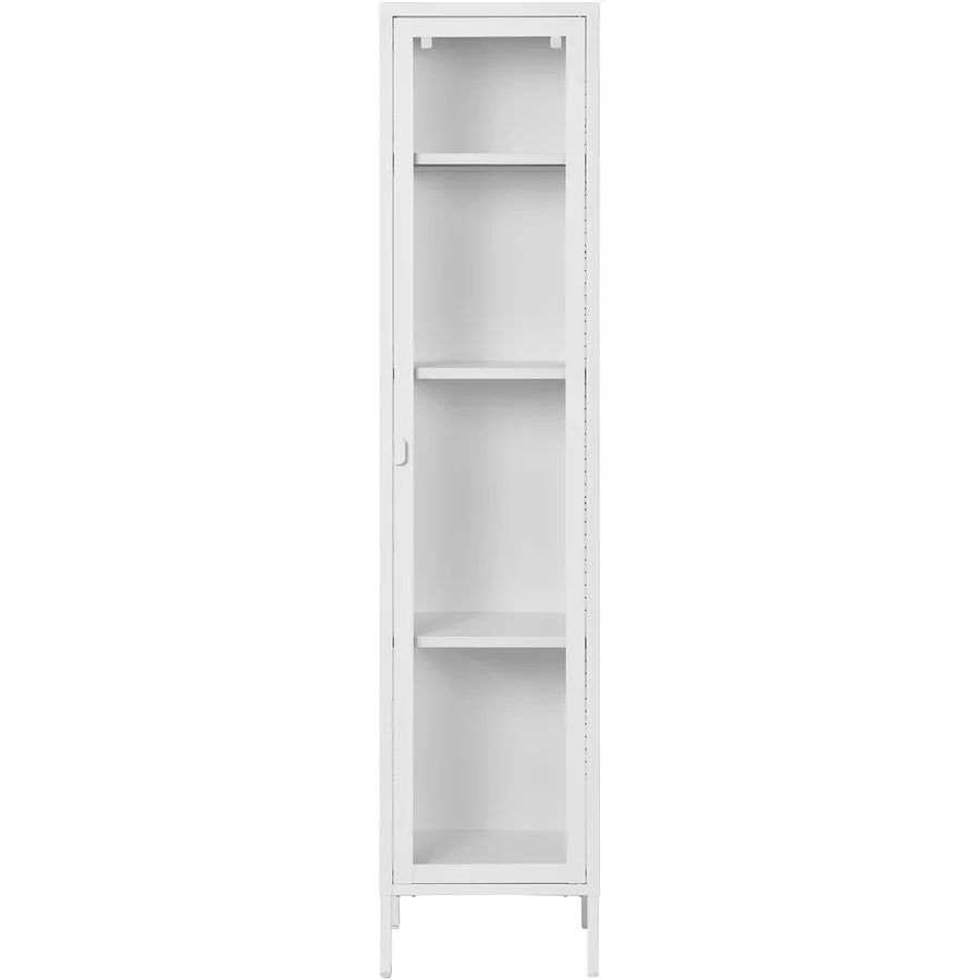 Vitrine Soreva weiss Stahl/Glas B 40 H 180 cm