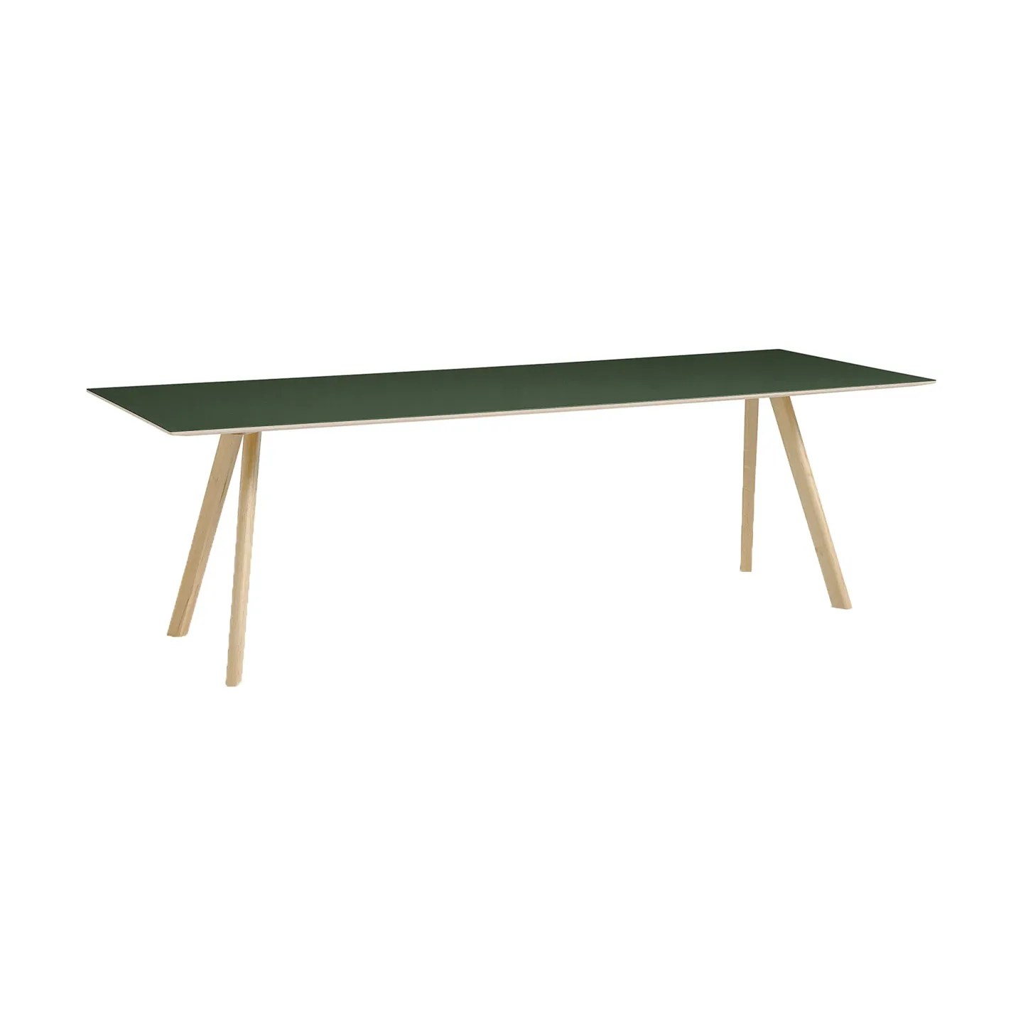 HAY CPH30 2.0 Esstisch 90x250 cm Green linoleum-lacquered oak