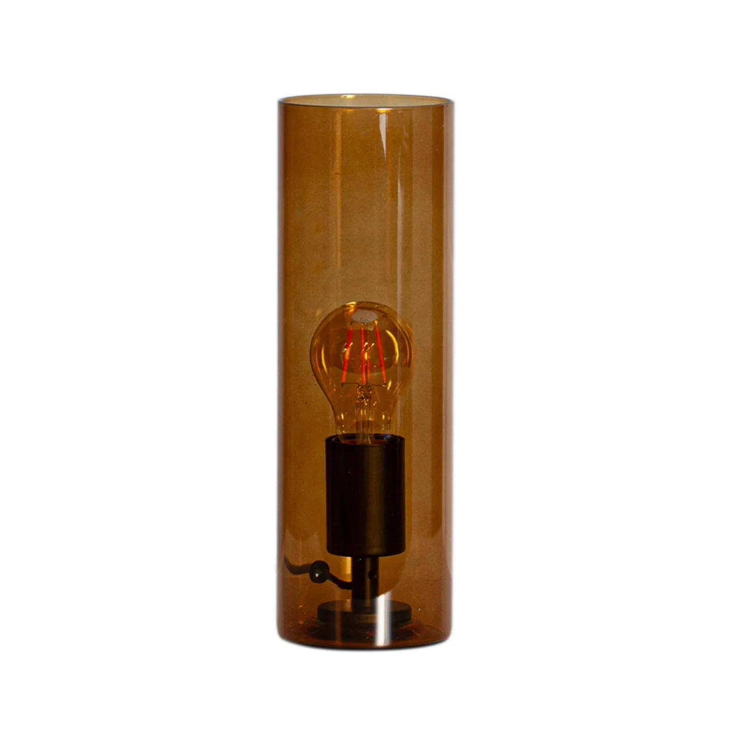 Flake Tischleuchte, cognac, Glas, Höhe 30 cm, E27 - By Rydéns - Wohnzimmer - Einflammig
