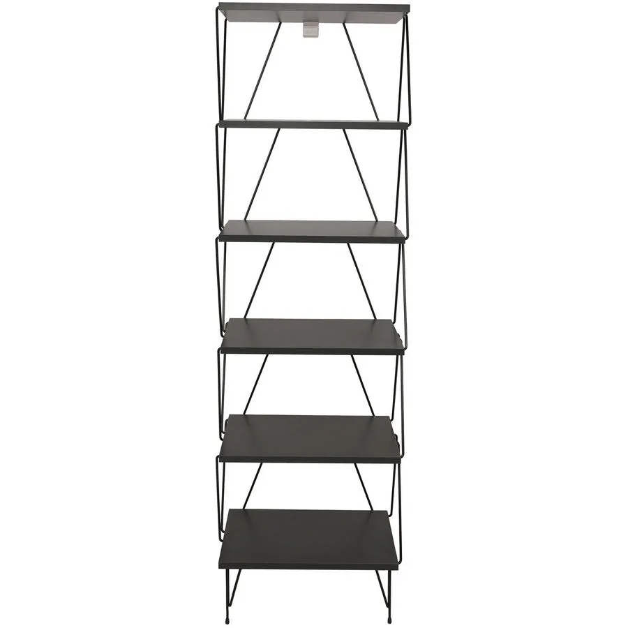Bücherregal Yemek anthrazit Melaninbeschichtete Mischholz (Spanplatte) B 46 H 165 cm