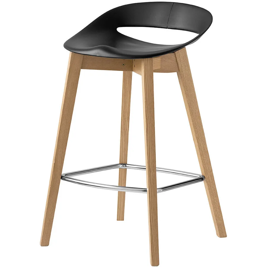 CONNUBIA Barhocker Cosmopolitan schwarz Esche/Polypropylen H 78 cm