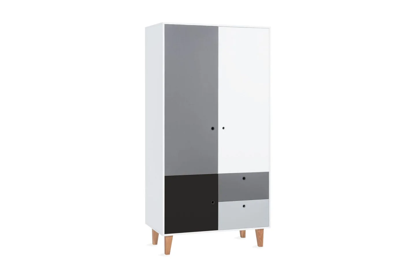 Evolve Garderob Natur/Vit/Svart - VOX