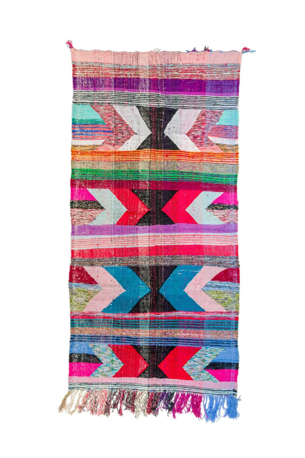 Marokkansk Boucherouite-teppe 135 x 270 cm (Størrelse: 135 x 270 cm)