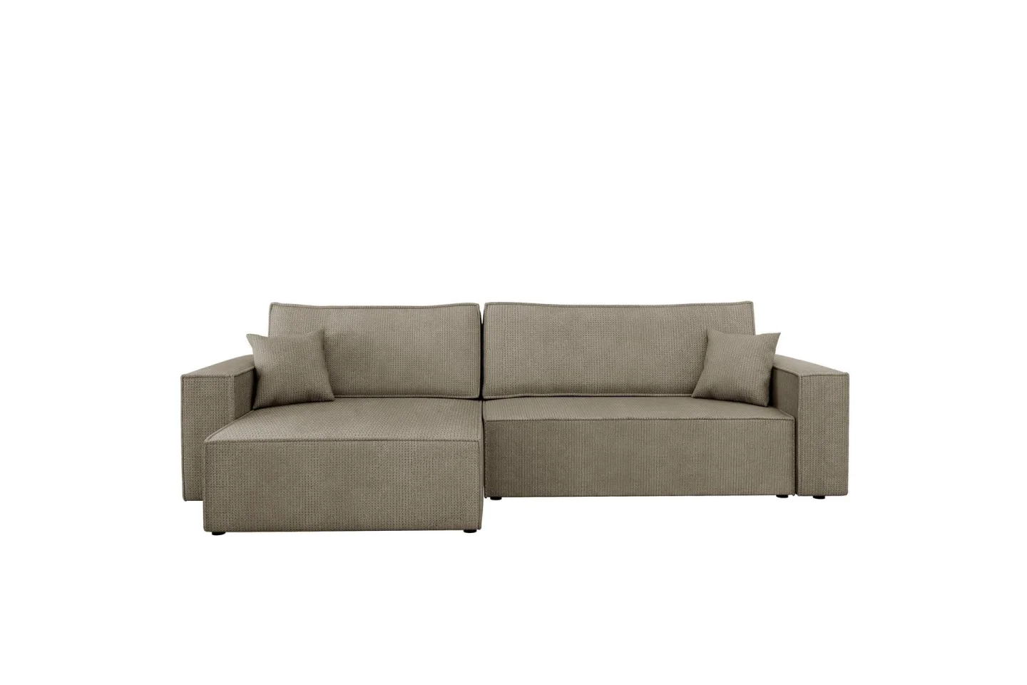 Hobson Bäddsoffa med Divan 3-sits i Plysch - Brun