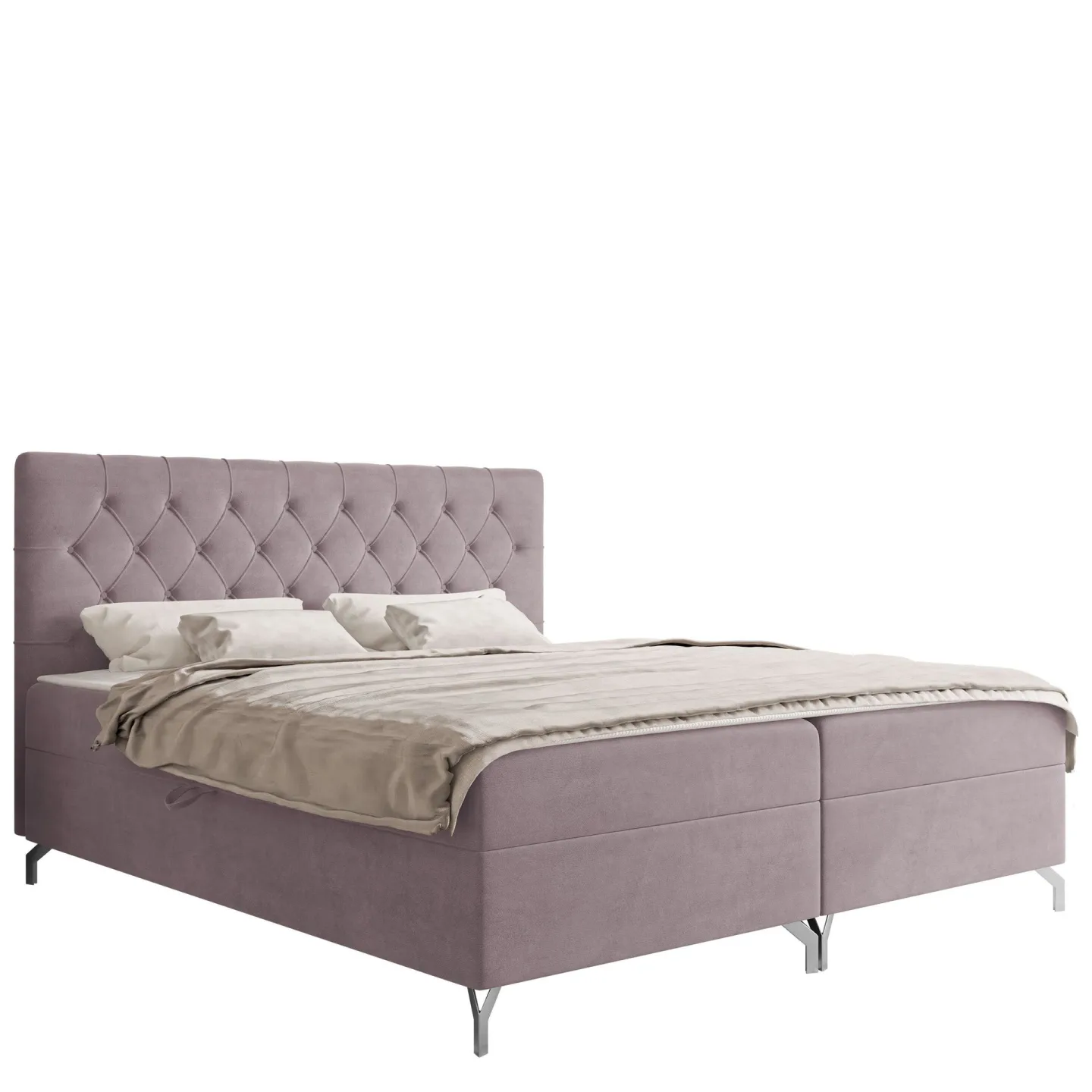 Mavik Sängpaket Kontinentalsäng med förvaring 160x200 cm - rosa