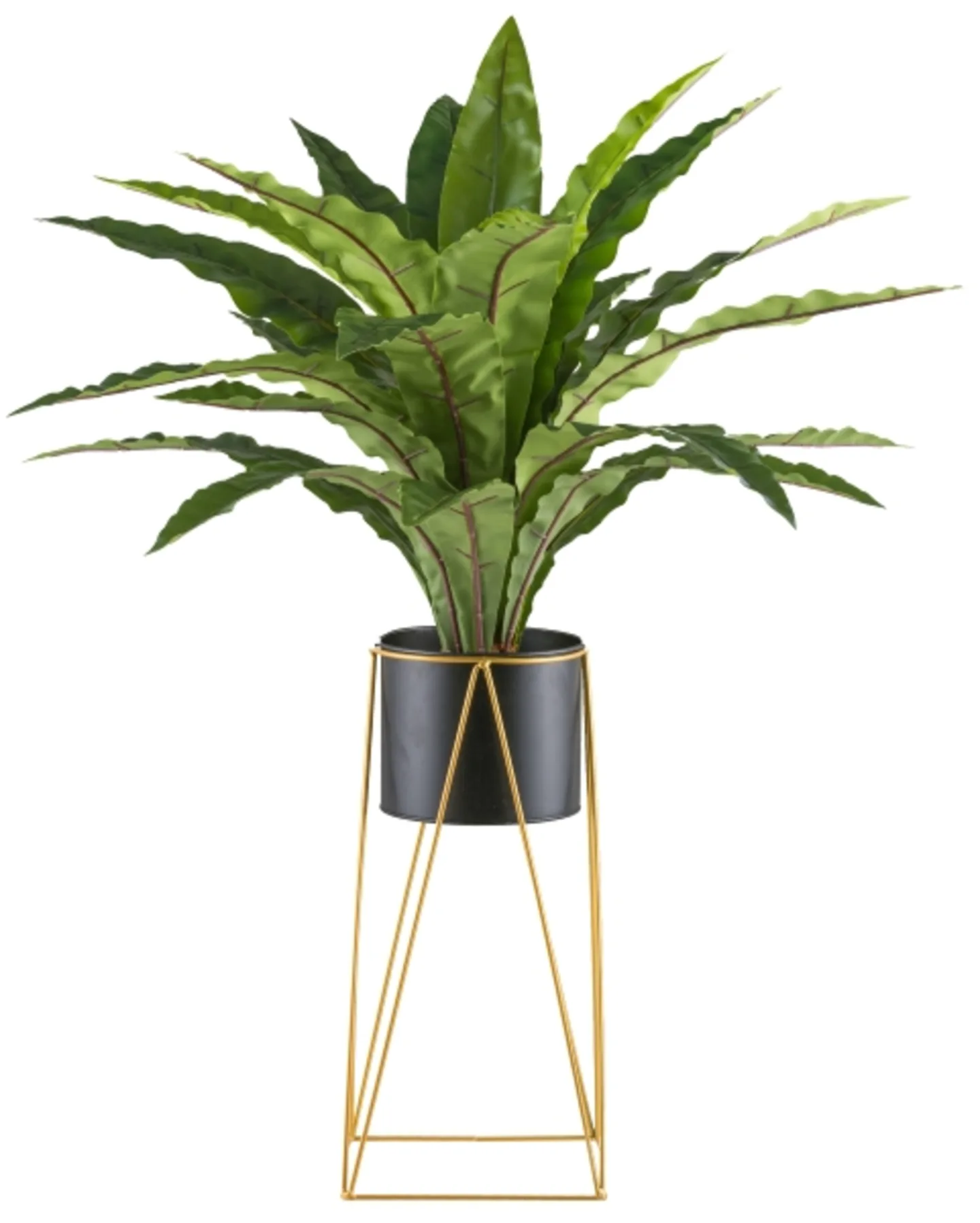 Gasper Kunstpflanzen Asplenium im Metalltopf Auf Metallrack H: 105 cm | Schubiger Möbel