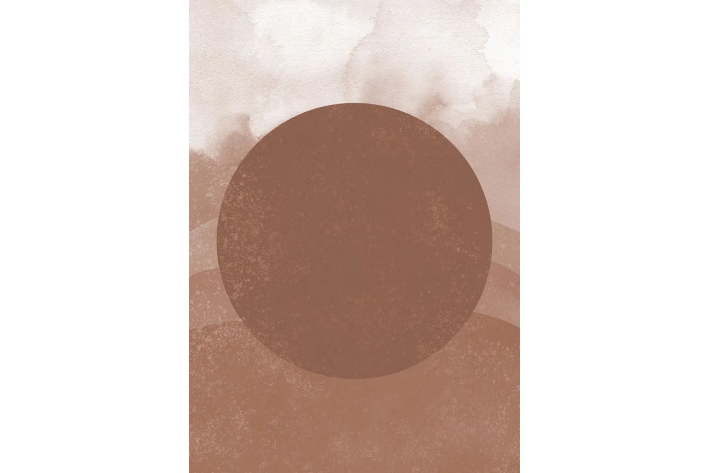 Poster Soft shades 21x30 cm - Brun