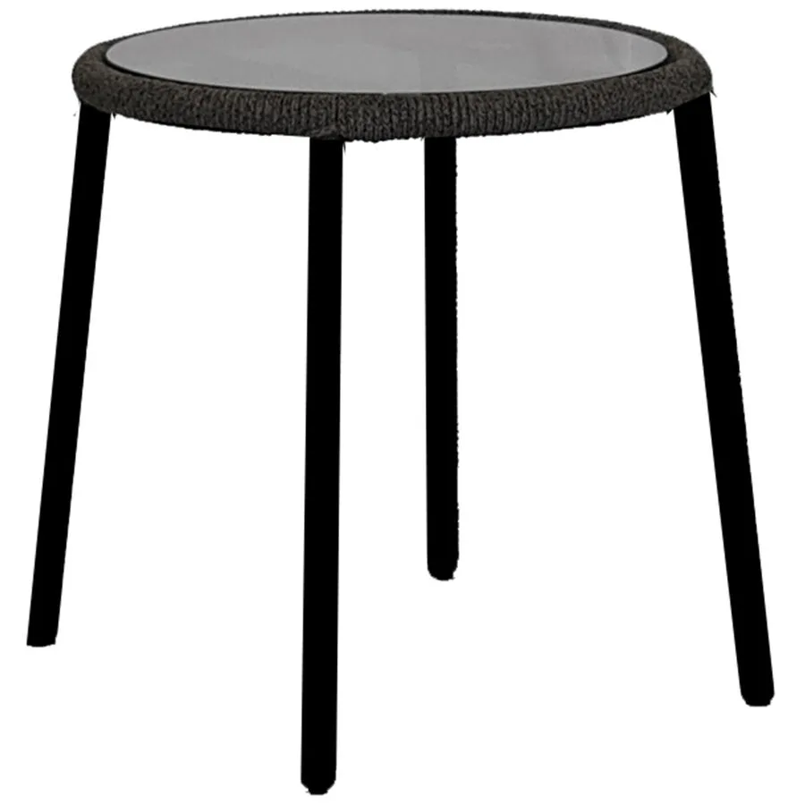 Beistelltisch Phora grau Metall/Seil B 44 H 45 cm