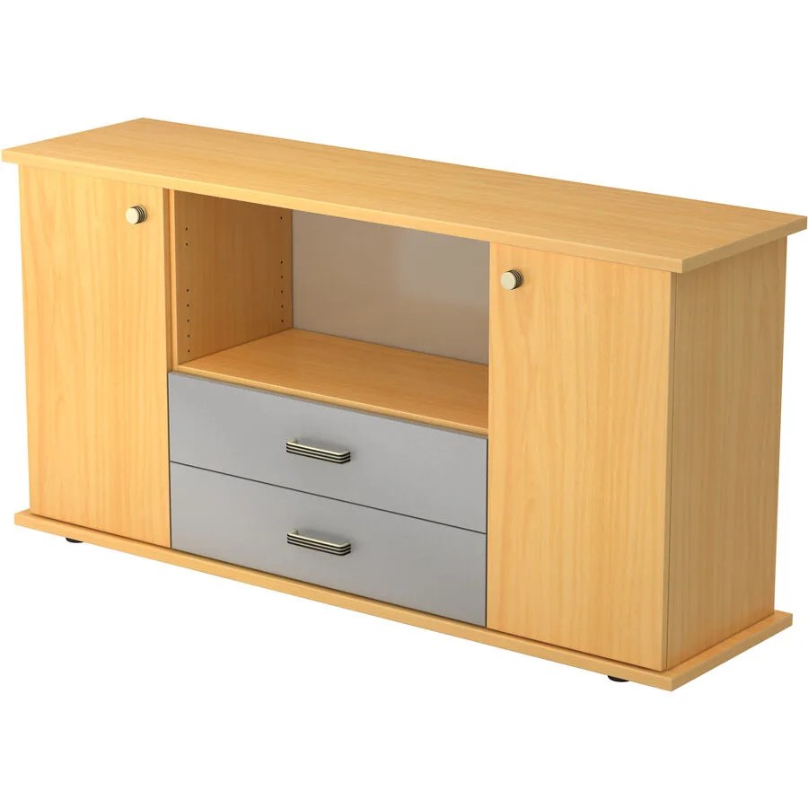 Sideboard Office Buche, Silber Holzwerkstoff B 166.1 H 84 cm