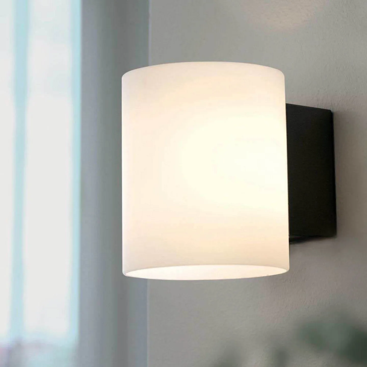 Evoke Vegglampe IP44 Small Anthracite/Opal - Herstal - Stue - Metall