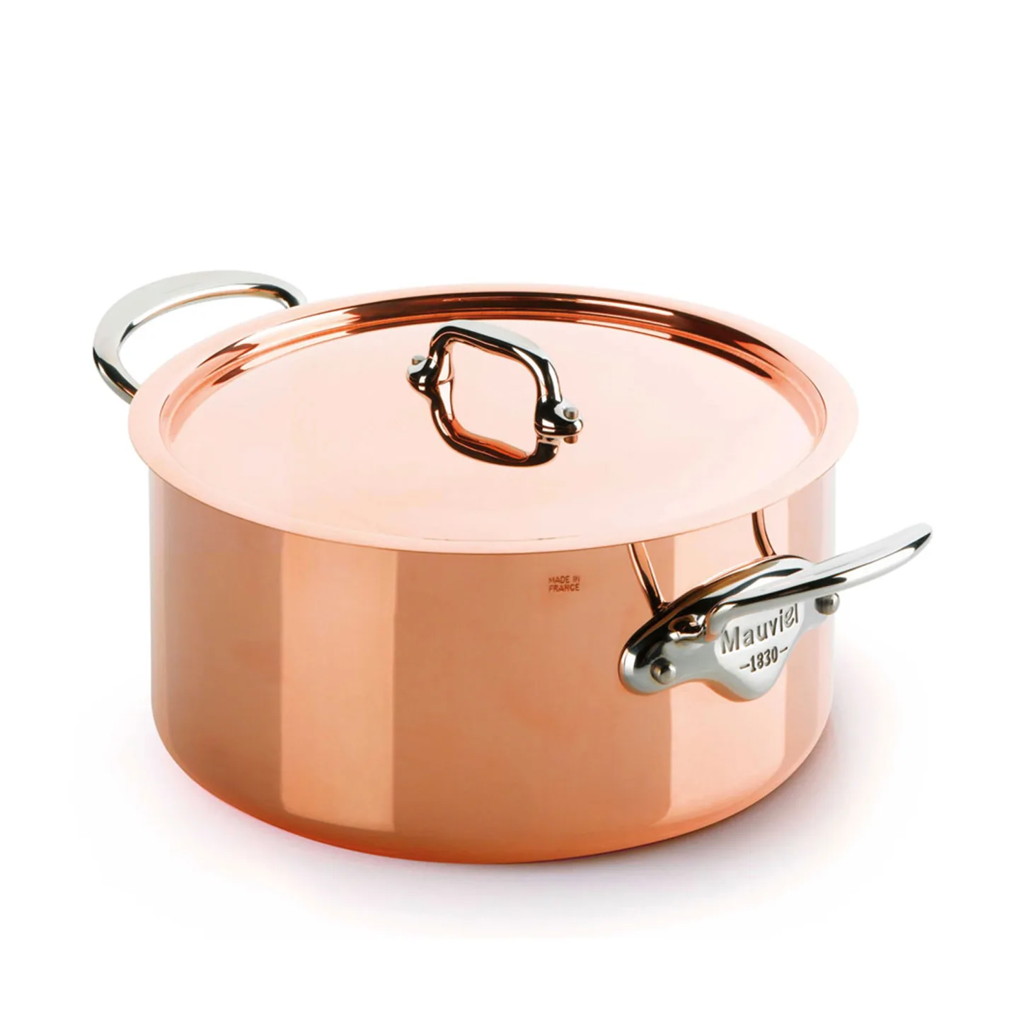 Mauviel - Pot With Lid M'150S Copper/Steel - 5,9 L - Grytor och kastruller