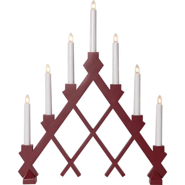 Star Trading - Rut - Adventsljusstake - Röd