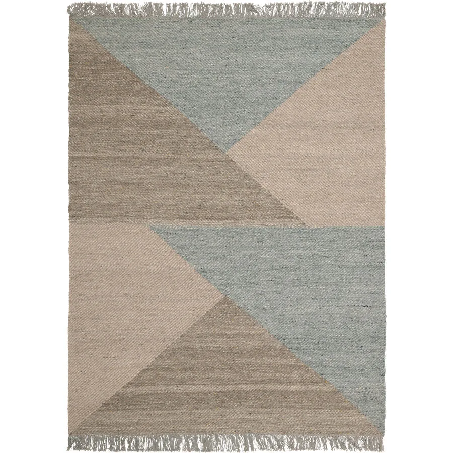 Teppich Skuld Beige Wolle 140 cm 200 cm - Teppich