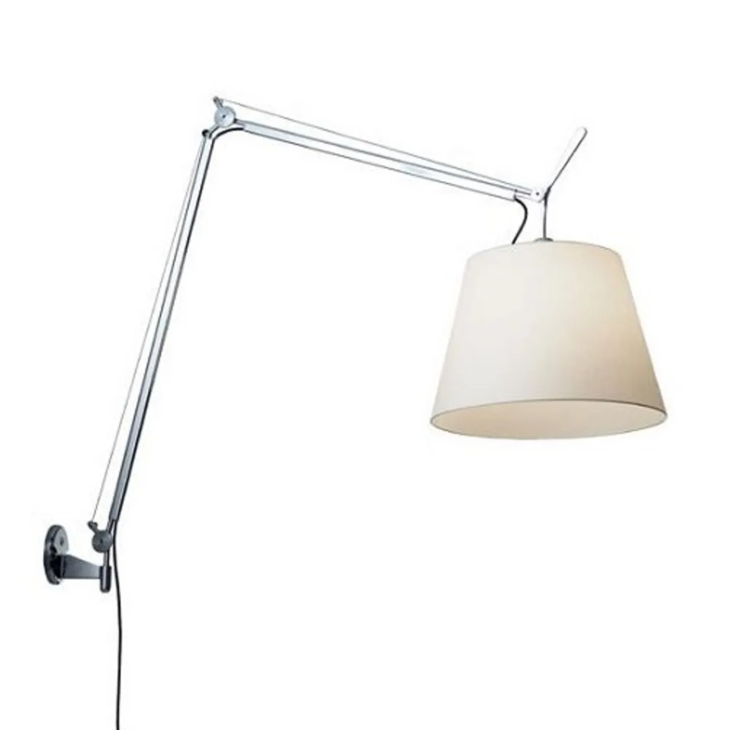 Tolomeo Mega Wandleuchte m/Dimmer Ø320 Alu/Weiß - Artemide - Wohnzimmer - Aluminium