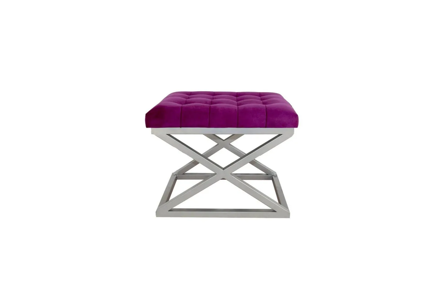 Gillie Sittpuff 40 cm - Silver/Fuchsia
