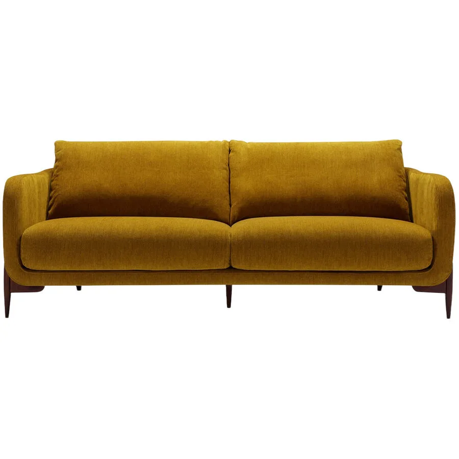 Sofa Leya Ohne Velourstoff senf B 218 T 92 cm