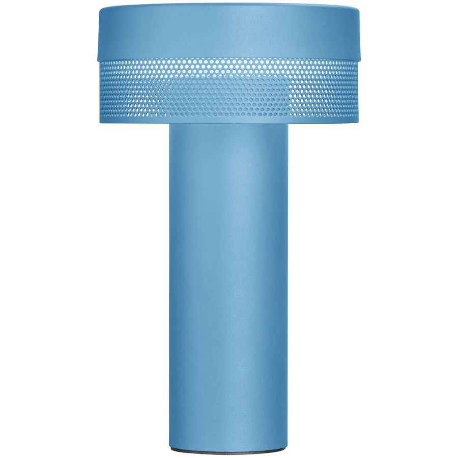 Tischlampe Mesh Blau Metall 14.5 cm 24 cm - Farbe: pastellblau - LED - Lichtfarbe: Extra warmweiss - LED Energiesparlampen