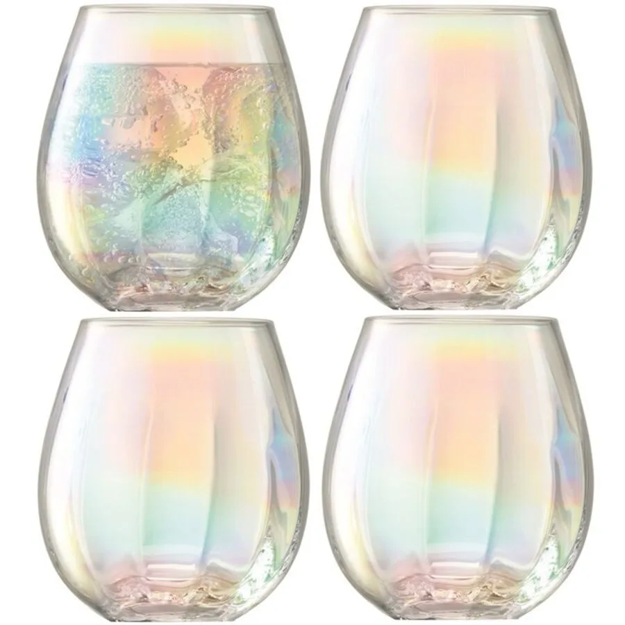 LSA International Becher-Set Pearl Perlmutt Glas H 10 cm 0.425 l 4 Stk