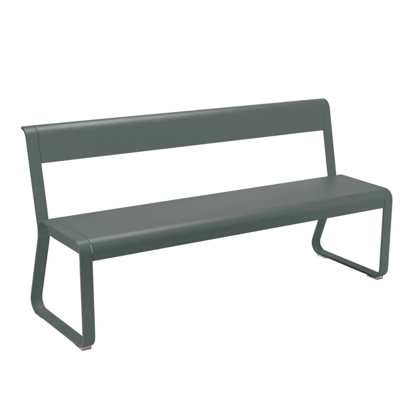 Fermob - Bellevie Bench With Backrest Rosemary - Trädgårdsbänkar - Pagnon & Pelhaître - Grön - Metall