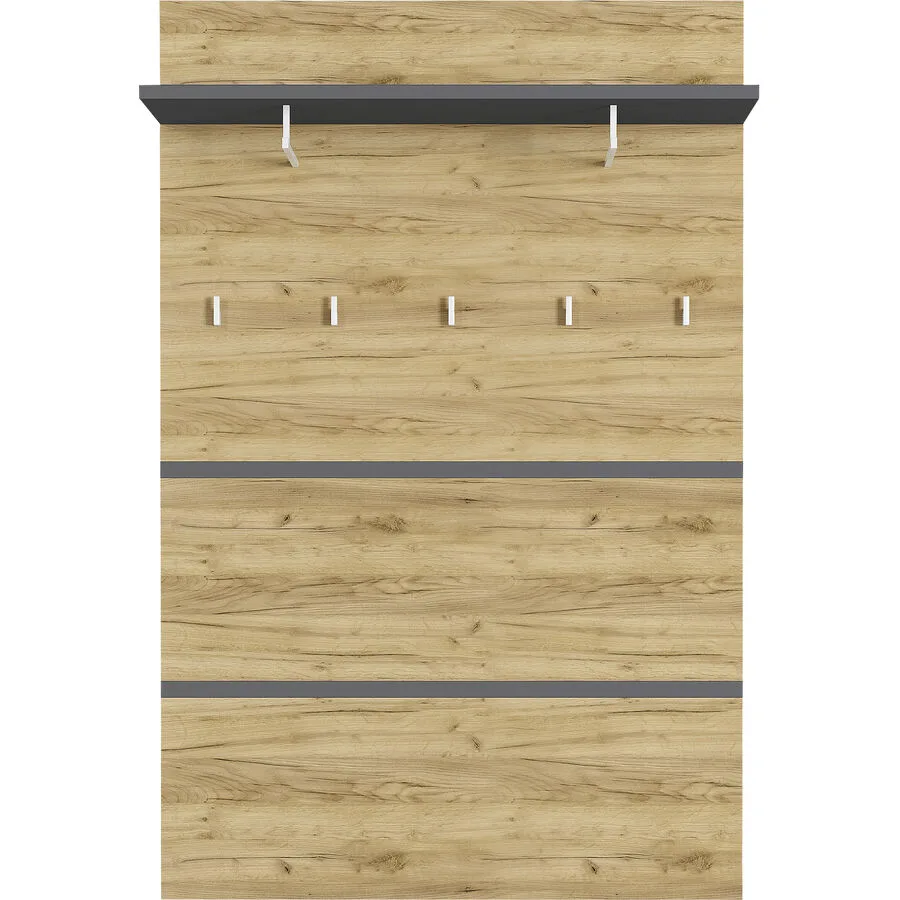 Garderobenpaneel Lissabon ll Eiche Dekor Holzwerkstoff B 96 T 30 H 147 cm