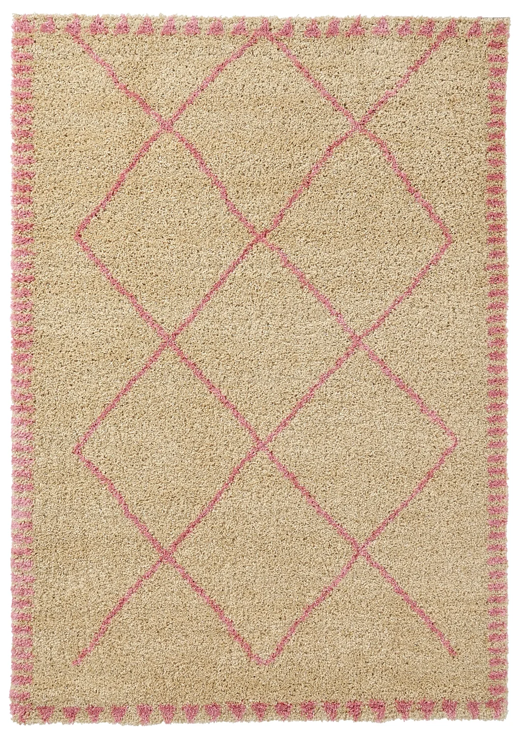 Ryetepper - Tiznit (beige/rosa) (Størrelse: 160 x 230 cm)