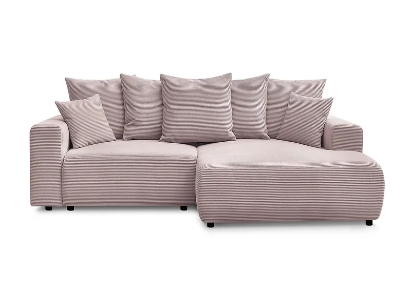 Ecksofa BOBOCHIC ATILLA Cord-Stoff rosa