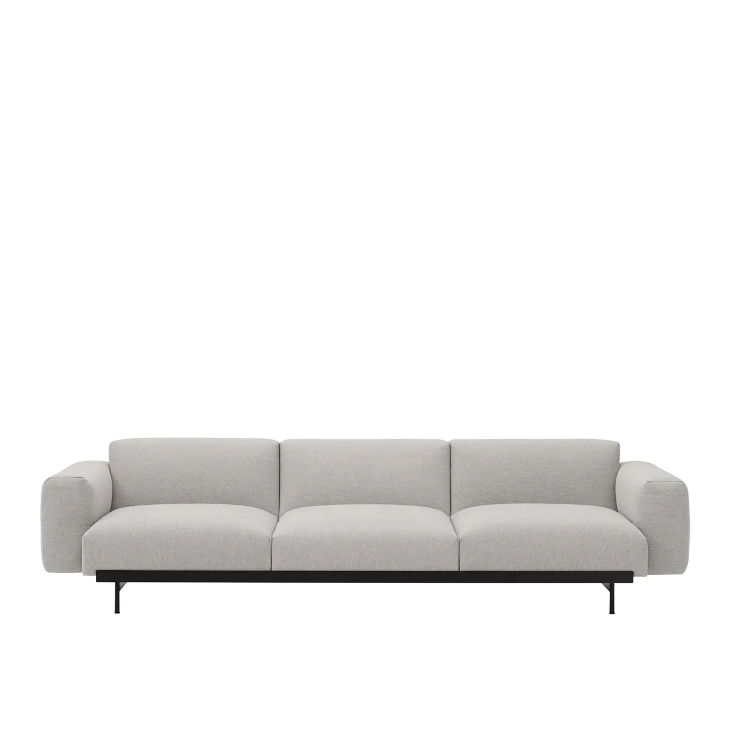 Muuto - In Situ Modular Sofa 3 Seater Configuration 1 - Clay 12/Black - Soffor - Anderssen & Voll - Grå - Metall/Trä/Skum