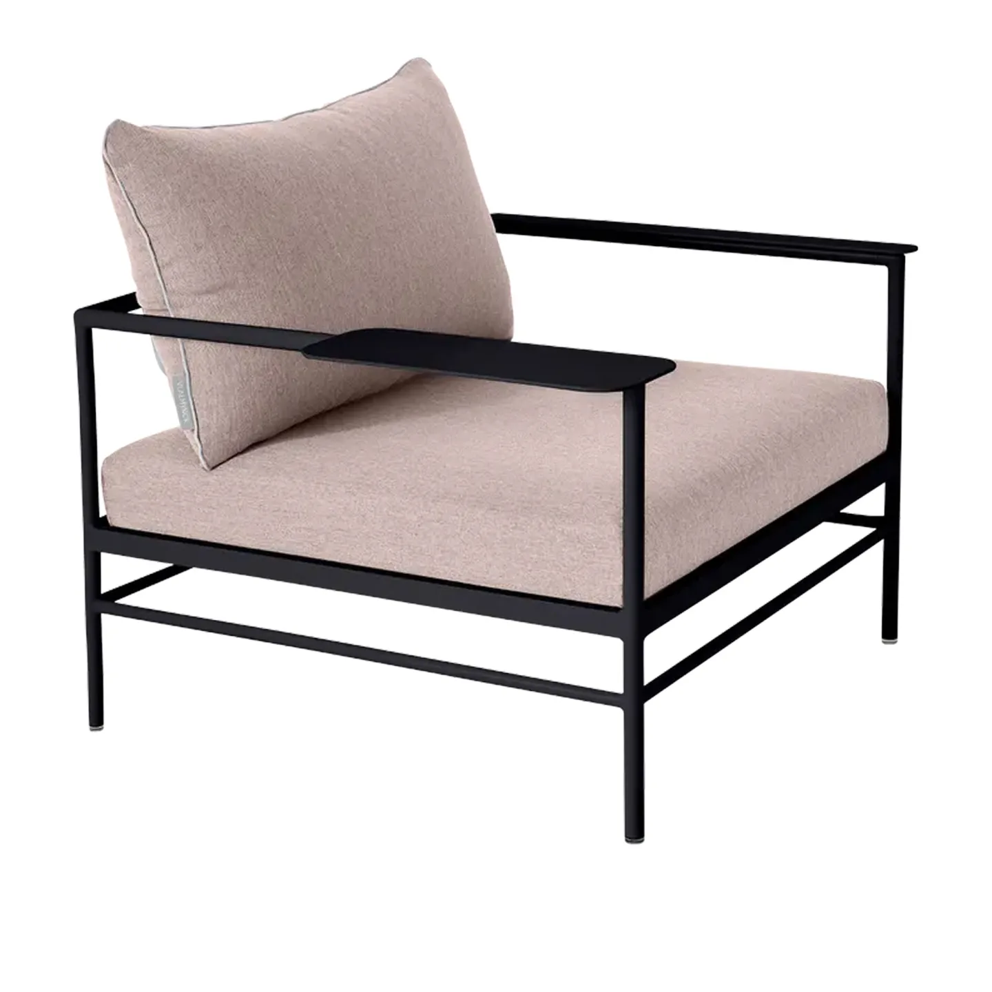 Fermob - Rivage, Low Armchair, Liquorice - Papyrus - Fåtöljer utomhus - Beige
