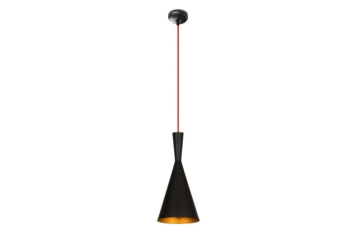Taklampa Mangol Svart / Röd Diameter: 19 cm - Mörkröd/Svart