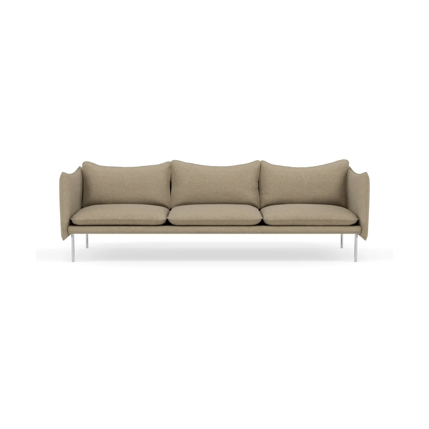 Fogia Tiki Sofa 3-Sitz Ecriture 0240-polished stainless steel
