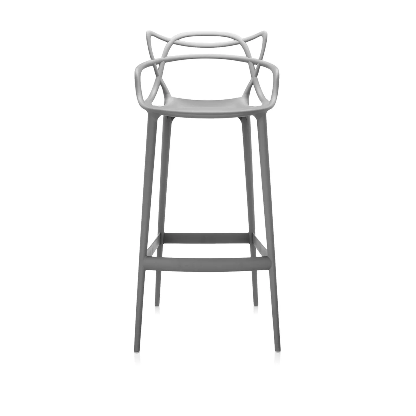 Kartell - Masters Stool 5868, Grey 75 cm - Barstolar - Philippe Starck - Grå - Plast