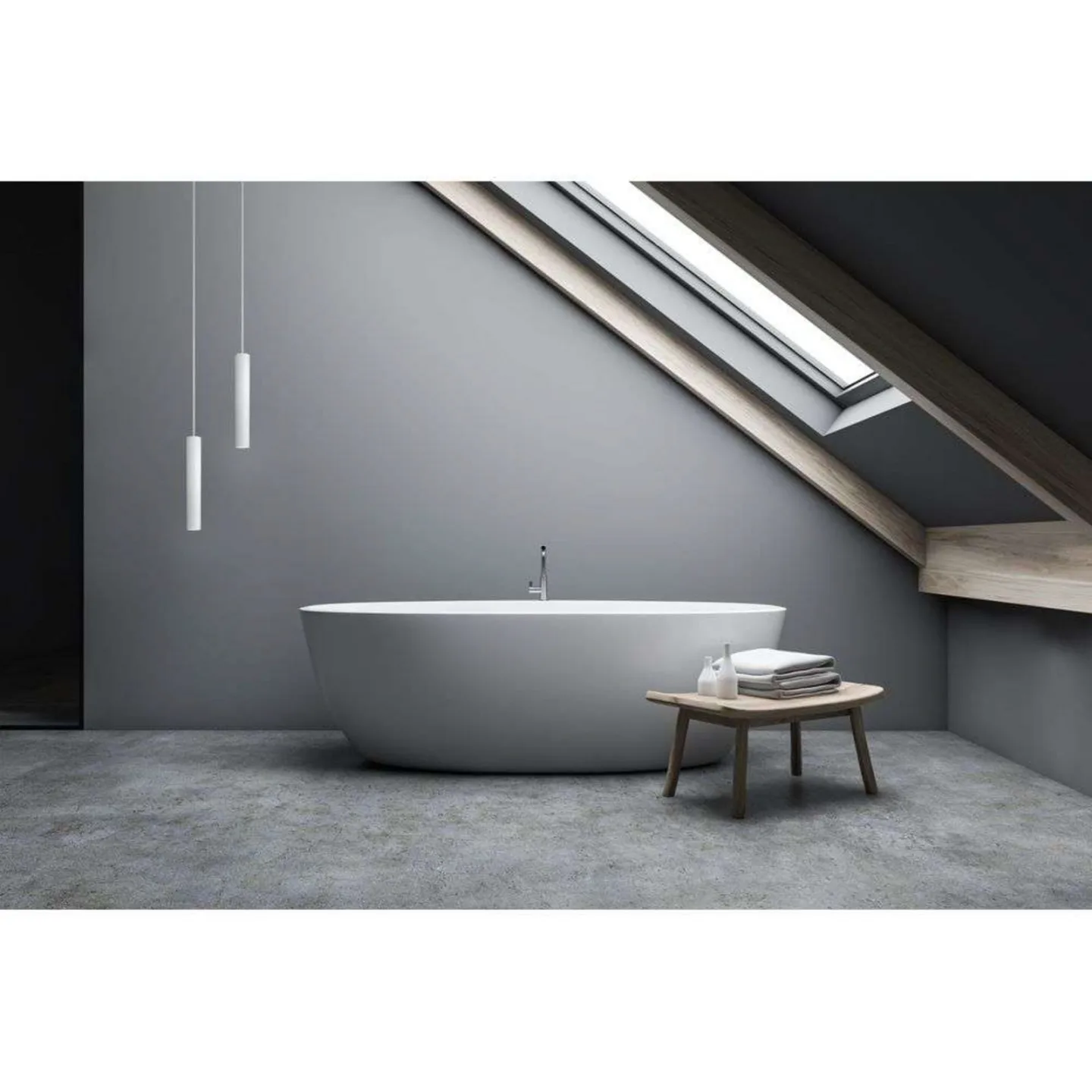 Tube Flex Pendelleuchte Weiß - Antidark - Wohnzimmer - Metall