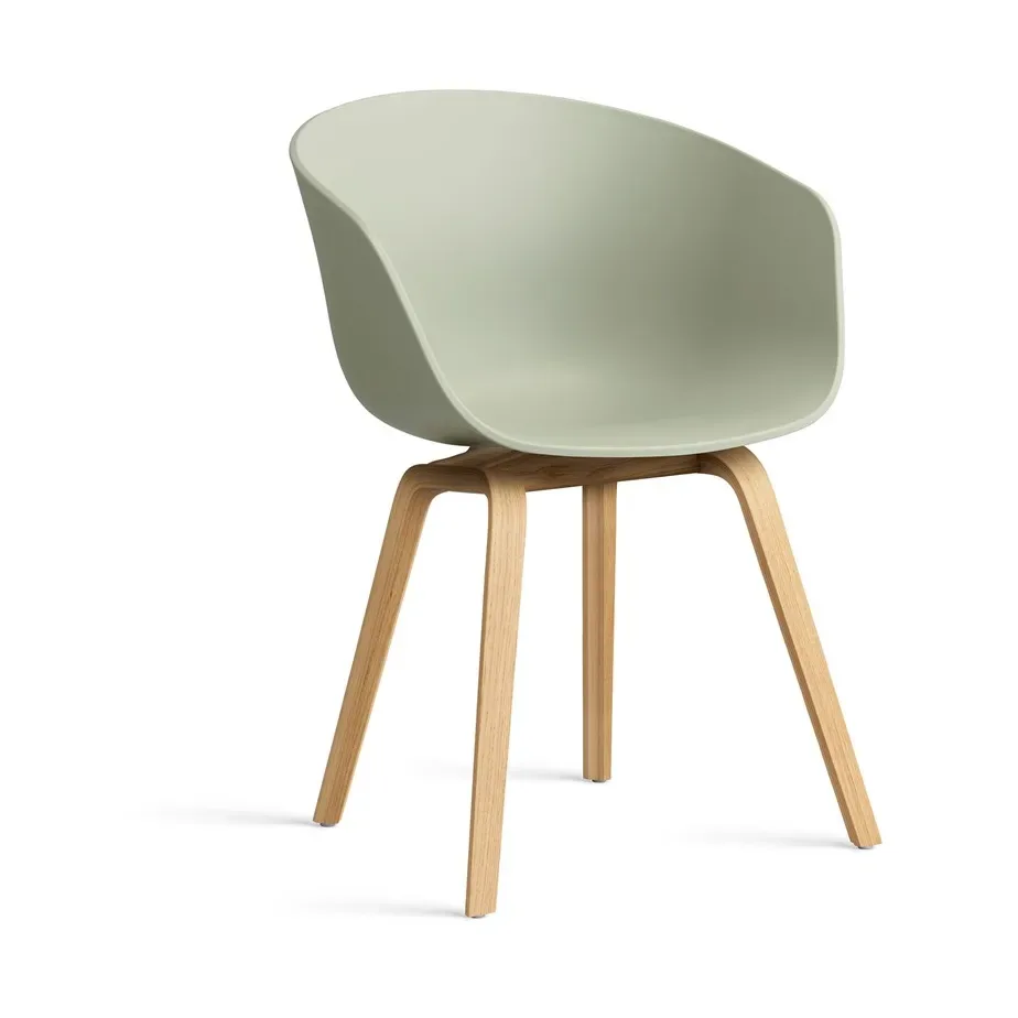HAY About a Chair 22 stol Pastellgrön-lackerat ekstativ