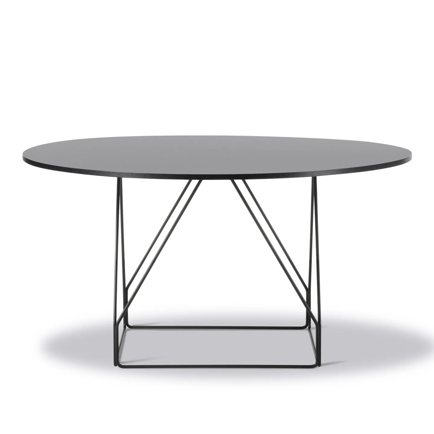 Fredericia Furniture - JG Table - Ø140 cm - Black linoleum - Black oak - Black lacquer - Matbord - Jørgen Gammelgaard