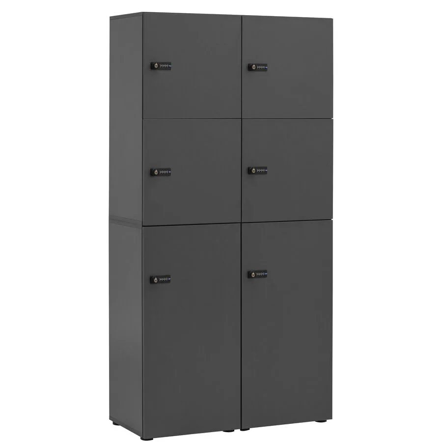 Garderobenschrank Dorla anthrazit Holzwerkstoff B 90.8 cm H 185.2 cm