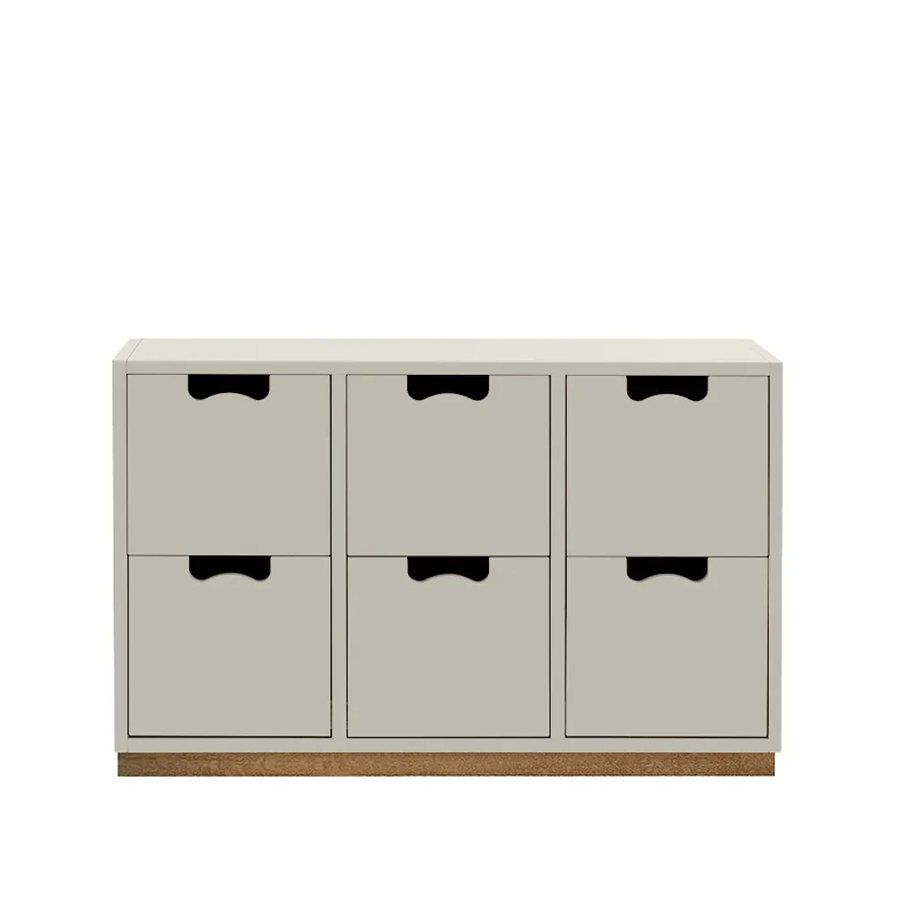 Asplund Snö B2 Kommode Light grey, Eichsockel