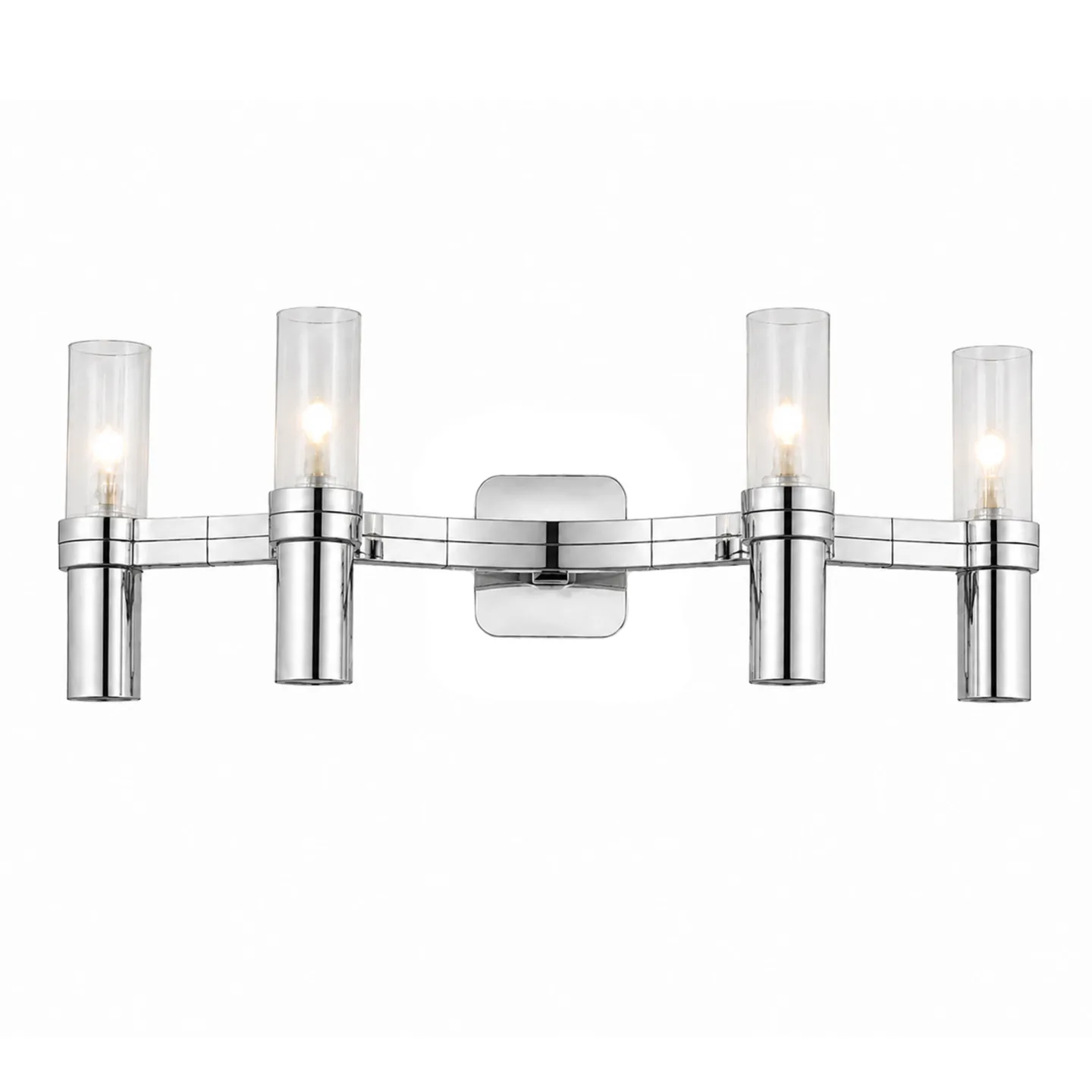 Nemo Lighting - Crown 4 vägglampa polerad aluminium - Vägglampor - Jehs + Laub - Silver - Glas/Metall