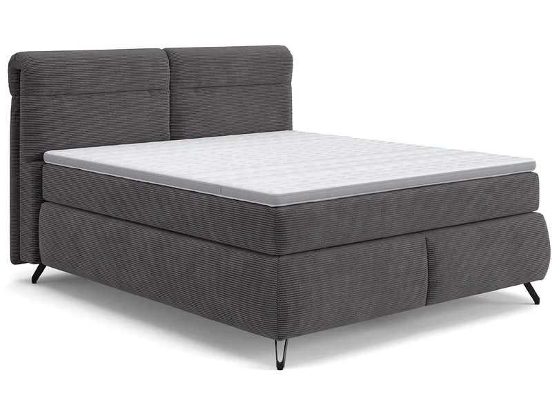Boxspringbett SWISS HOME STYLE AMBER anthrazit 160x200cm fest