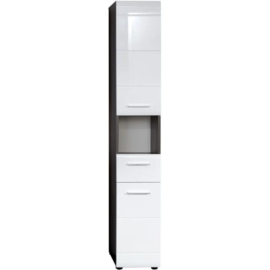 Hochschrank Haim weiss/grau Holzwerkstoff B 30 T 31 H 182 cm