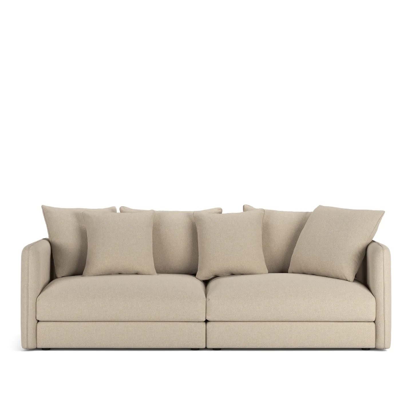 NOGA - Pavarotti 2.5-Seater, Fixed Cover, Cushion Variant 01, Lario 107 - Soffor - Beige