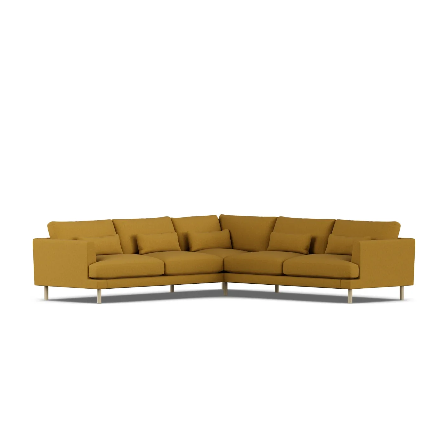 1898 Bredhult Sofa Luiza Mustard 3972-Eiche weiß geölt, Ecksofa F