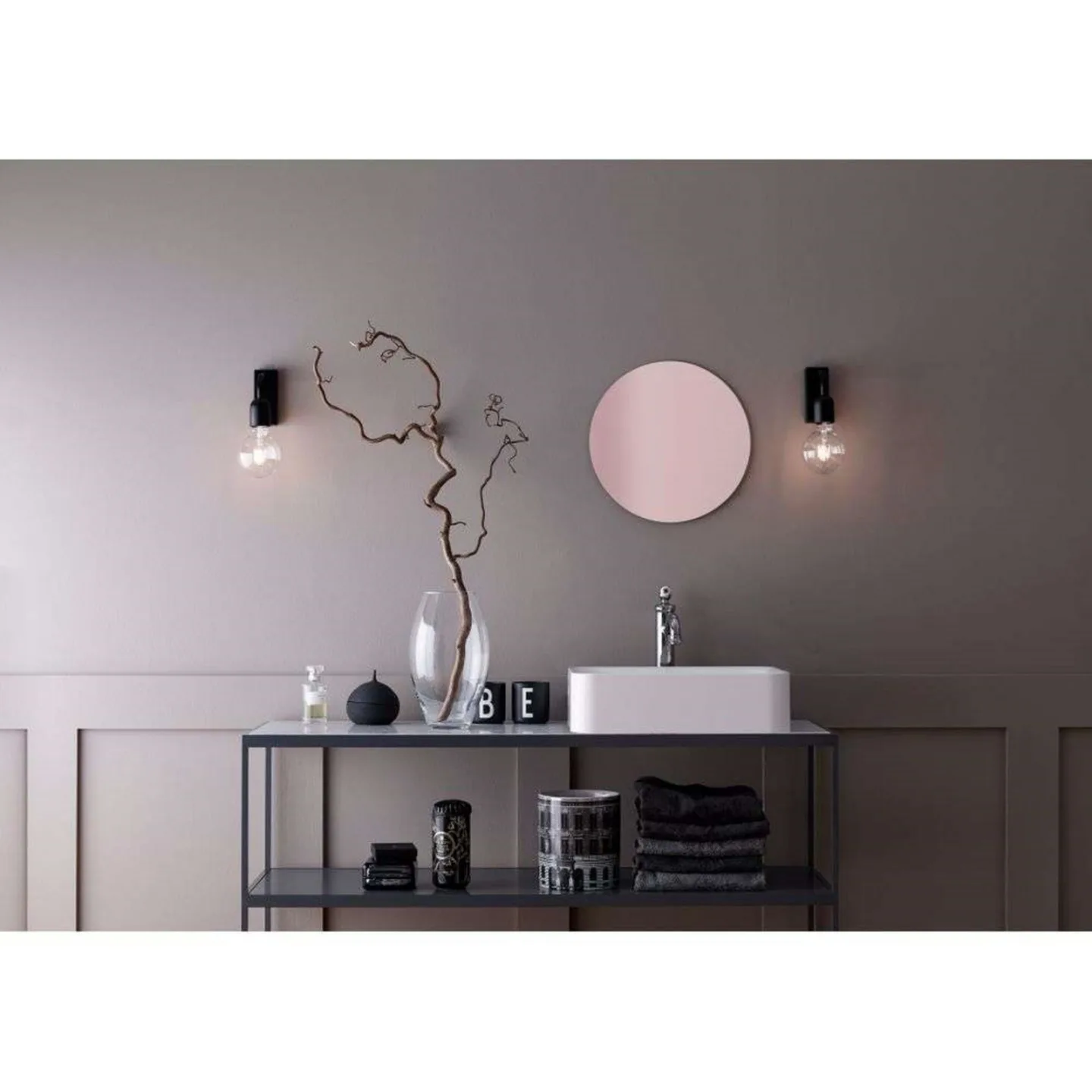 Regal 1 Wandleuchte Brushed Brass - Belid - Wohnzimmer - Metall