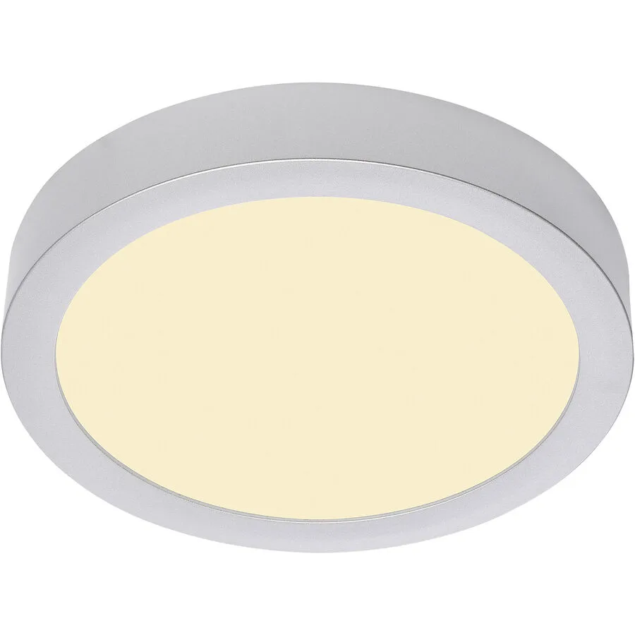 Deckenlampe Cissione Weiss/Grau Kunststoff/Metall 23 cm 3 cm - Farbe: chrom matt/weiss - LED - Lichtfarbe: Helles Neutralweiss - Material: