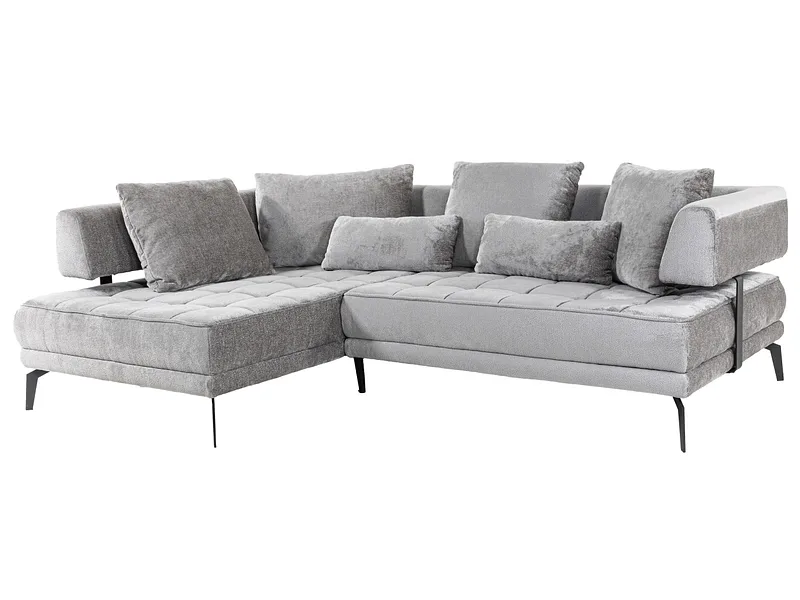 Ecksofa GIOTTO Stoff grau