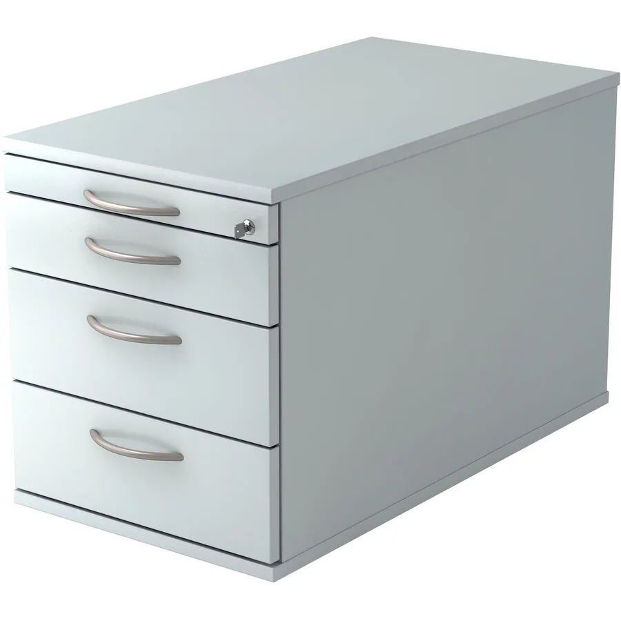 Rollcontainer Office grau/Aluminium gebürstet Holzwerkstoff B 42.8 cm H 51.2 cm
