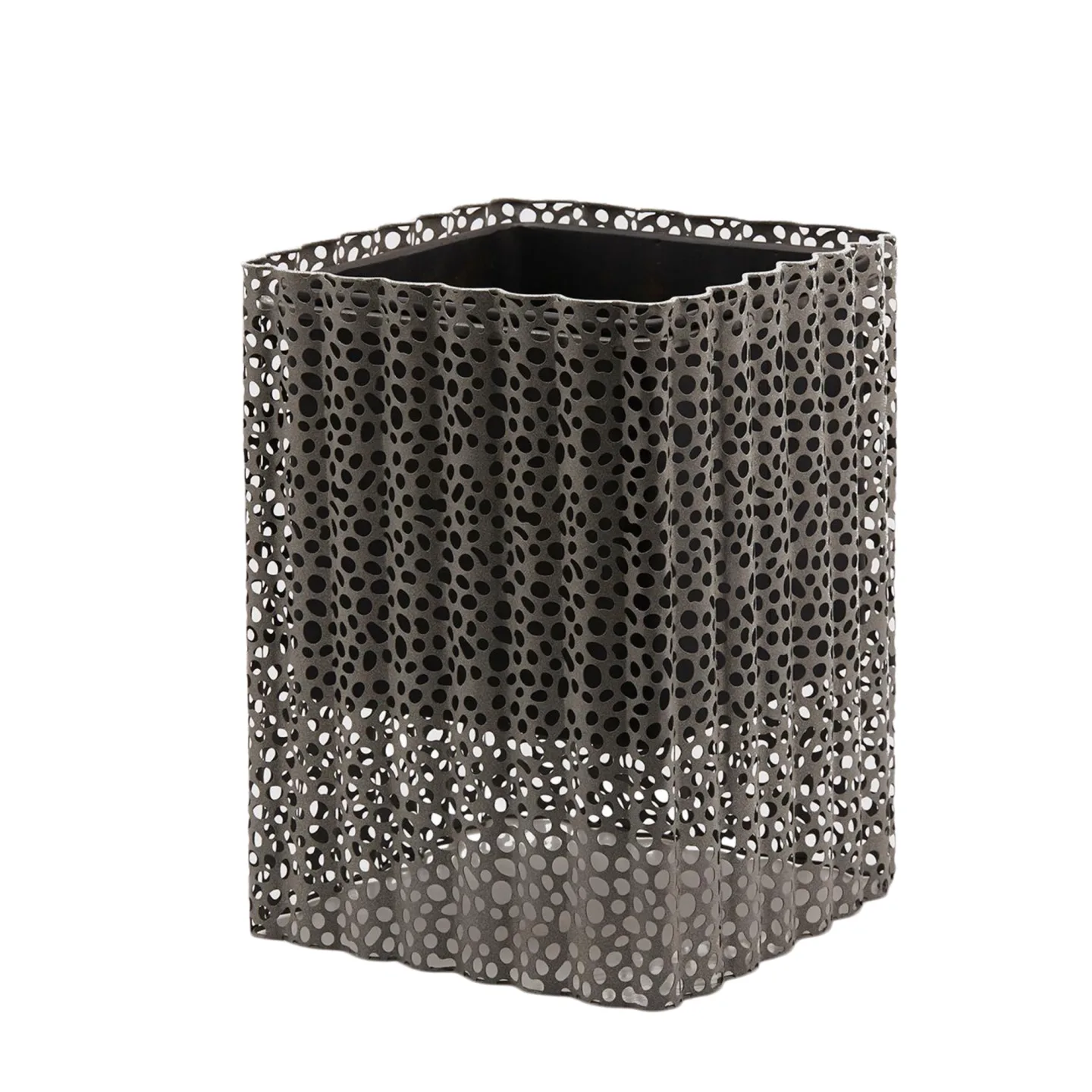 Edg Pflanzengefäss Quadrat Metall Grau H: 36 cm | Schubiger Möbel