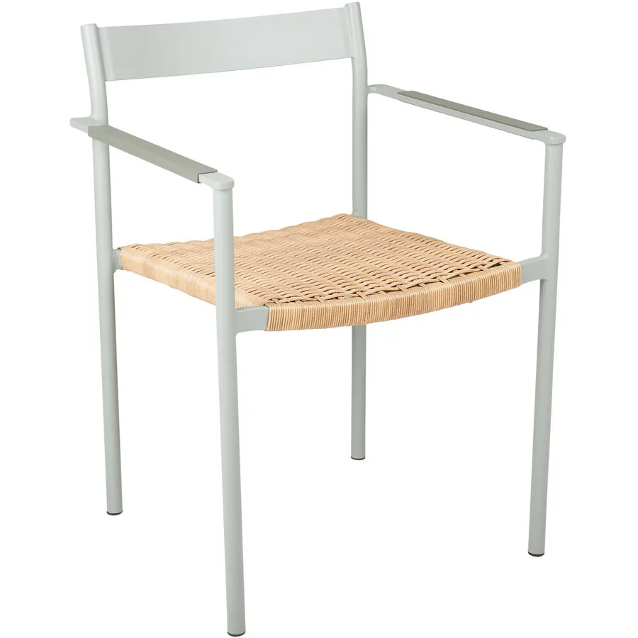 Gartenstuhl Jora transparent/grün Alu-Rattan
